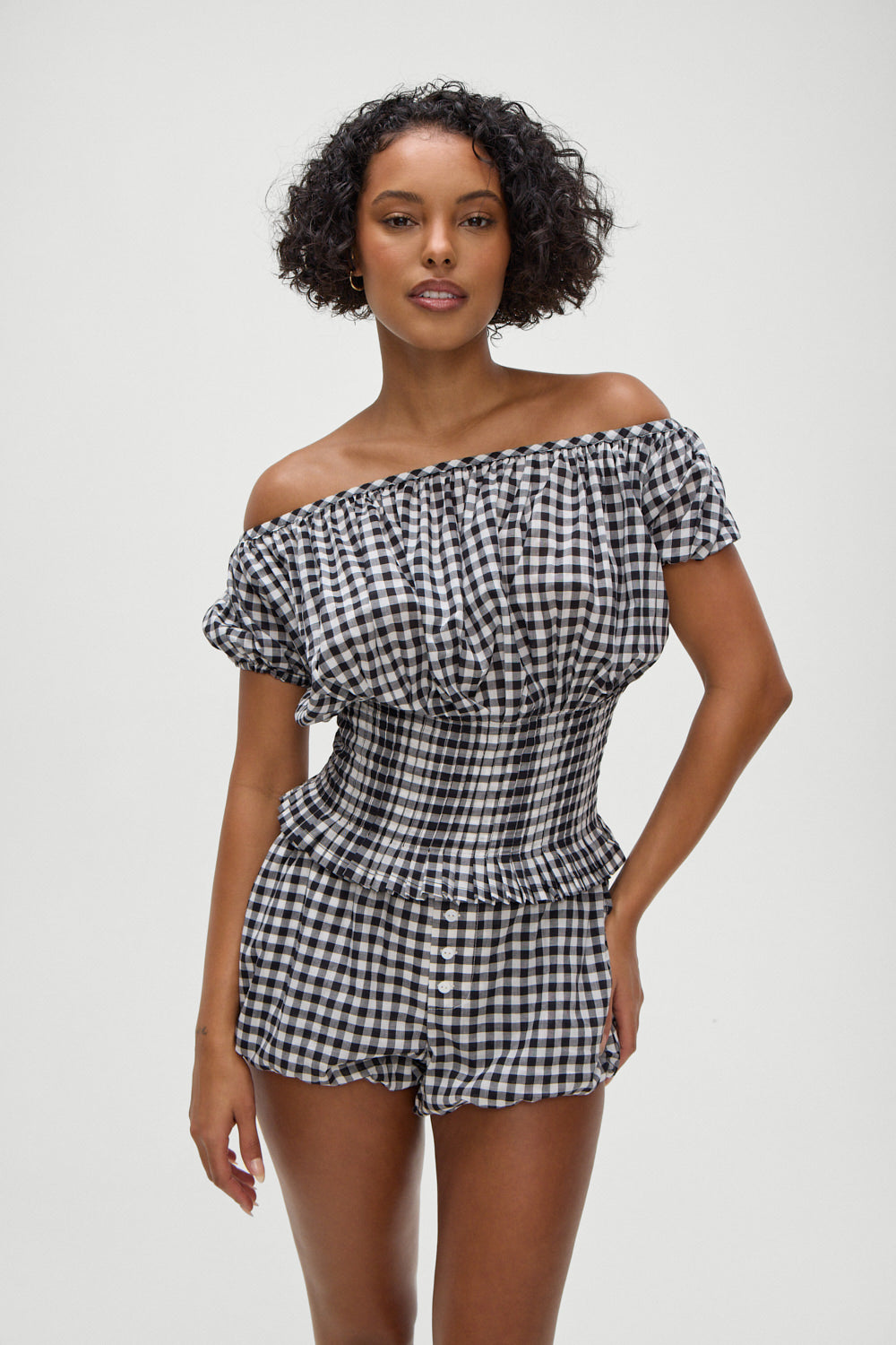 Frankiesbikinis-CiderBlouse-BlackGingham-Front3